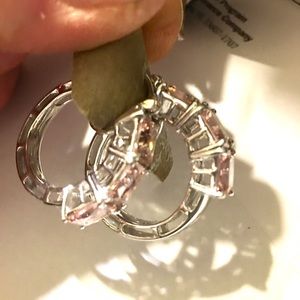 Sterling Silver with Cubic Stones (pink sapphires)